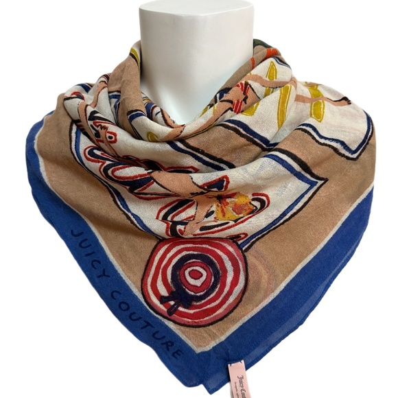 Juicy Couture "A Place in the Sun" Silk-Cotton Scarf - Picture 1 of 13